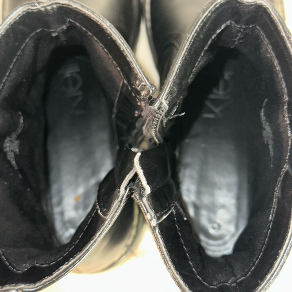 Calvin Klein Black Leather Ankle Boots - Picture 8 of 10